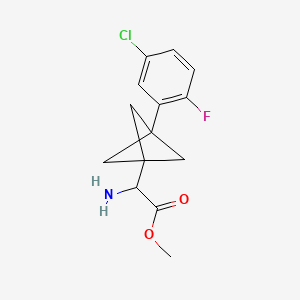 Methyl 2-amino-2-[3-(5-chloro-2-fluorophenyl)-1-bicyclo[1.1.1]pentanyl]acetate