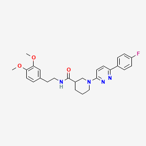 molecular formula C26H29FN4O3 B2880277 N-(3,4-dimethoxyphenethyl)-1-(6-(4-fluorophenyl)pyridazin-3-yl)piperidine-3-carboxamide CAS No. 1105213-91-9