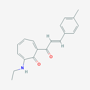 molecular formula C19H19NO2 B288029 2-(Ethylamino)-7-[3-(4-methylphenyl)acryloyl]-2,4,6-cycloheptatrien-1-one 