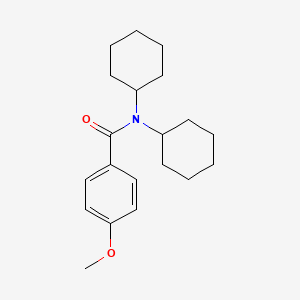 molecular formula C20H29NO2 B2880295 N,N-dicyclohexyl-4-methoxybenzamide CAS No. 129721-53-5