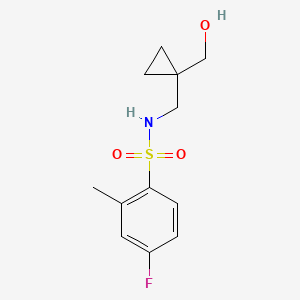 4-fluoro-N-((1-(hydroxymethyl)cyclopropyl)methyl)-2-methylbenzenesulfonamide