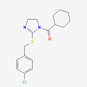 [2-[(4-Chlorophenyl)methylsulfanyl]-4,5-dihydroimidazol-1-yl]-cyclohexylmethanone