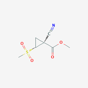Methyl (1R,2R)-1-cyano-2-methylsulfonylcyclopropane-1-carboxylate