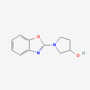 molecular formula C11H12N2O2 B2880307 1-(Benzo[d]oxazol-2-yl)pyrrolidin-3-ol CAS No. 1344247-38-6