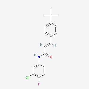 molecular formula C19H19ClFNO B2880311 3-(4-tert-Butylphenyl)-N-(3-chloro-4-fluorophenyl)acrylamide CAS No. 256955-12-1