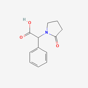 molecular formula C12H13NO3 B2880312 2-(2-Oxopyrrolidin-1-yl)-2-phenylacetic acid CAS No. 60729-82-0