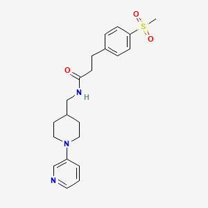 3-(4-(methylsulfonyl)phenyl)-N-((1-(pyridin-3-yl)piperidin-4-yl)methyl)propanamide