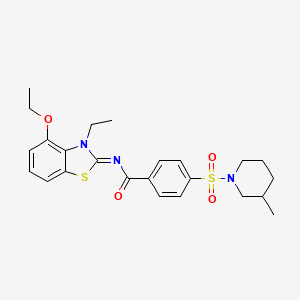 molecular formula C24H29N3O4S2 B2880319 (Z)-N-(4-乙氧基-3-乙基苯并[d]噻唑-2(3H)-亚甲基)-4-((3-甲基哌啶-1-基)磺酰基)苯甲酰胺 CAS No. 533868-94-9