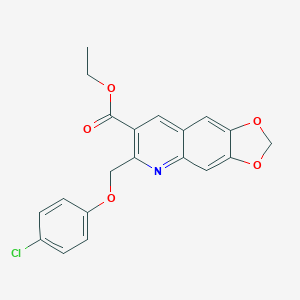 molecular formula C20H16ClNO5 B288032 Ethyl6-[(4-chlorophenoxy)methyl][1,3]dioxolo[4,5-g]quinoline-7-carboxylate 