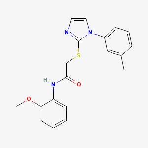 N-(2-methoxyphenyl)-2-((1-(m-tolyl)-1H-imidazol-2-yl)thio)acetamide