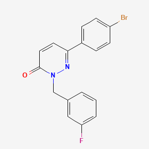 molecular formula C17H12BrFN2O B2880347 6-(4-Bromophenyl)-2-[(3-fluorophenyl)methyl]pyridazin-3-one CAS No. 941930-19-4