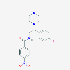 molecular formula C20H23FN4O3 B2880350 N-(2-(4-氟苯基)-2-(4-甲基哌嗪-1-基)乙基)-4-硝基苯甲酰胺 CAS No. 898414-42-1