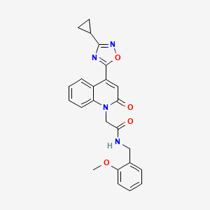 2-[4-(3-cyclopropyl-1,2,4-oxadiazol-5-yl)-2-oxo-1(2H)-quinolinyl]-N~1~-(2-methoxybenzyl)acetamide