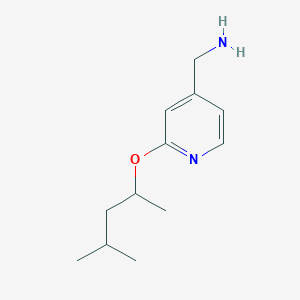 molecular formula C12H20N2O B2880357 {2-[(4-甲基戊-2-基)氧基]吡啶-4-基}甲胺 CAS No. 1016526-27-4