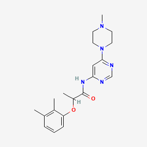 molecular formula C20H27N5O2 B2880358 2-(2,3-Dimethylphenoxy)-N-[6-(4-methylpiperazin-1-yl)pyrimidin-4-yl]propanamide CAS No. 1396764-79-6