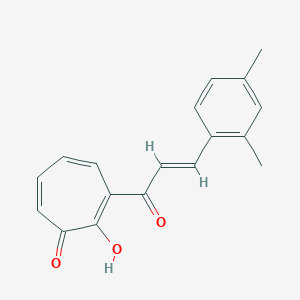 molecular formula C18H16O3 B288036 3-[3-(2,4-Dimethylphenyl)acryloyl]-2-hydroxy-2,4,6-cycloheptatrien-1-one 