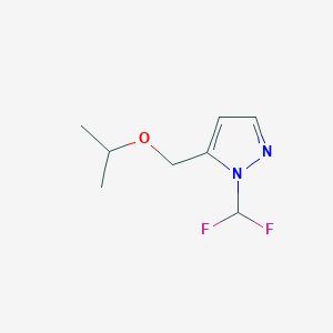 molecular formula C8H12F2N2O B2880361 1-(difluoromethyl)-5-(isopropoxymethyl)-1H-pyrazole CAS No. 1856041-76-3