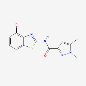 N-(4-fluorobenzo[d]thiazol-2-yl)-1,5-dimethyl-1H-pyrazole-3-carboxamide