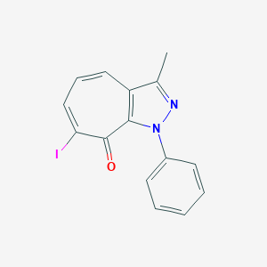 molecular formula C15H11IN2O B288037 7-iodo-3-methyl-1-phenylcyclohepta[c]pyrazol-8(1H)-one 