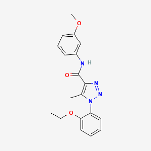 molecular formula C19H20N4O3 B2880370 1-(2-乙氧基苯基)-N-(3-甲氧基苯基)-5-甲基-1H-1,2,3-三唑-4-甲酰胺 CAS No. 878733-85-8