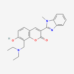 8-[(diethylamino)methyl]-7-hydroxy-3-(1-methyl-1H-benzimidazol-2-yl)-2H-chromen-2-one