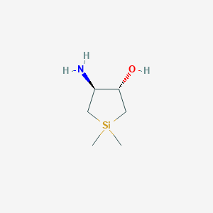 molecular formula C6H15NOSi B2880377 (3S,4S)-4-Amino-1,1-dimethylsilolan-3-ol CAS No. 162089-31-8