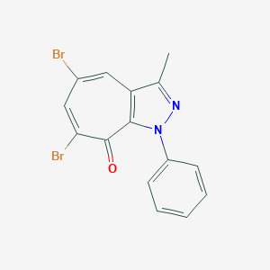 molecular formula C15H10Br2N2O B288038 5,7-dibromo-3-methyl-1-phenylcyclohepta[c]pyrazol-8(1H)-one 