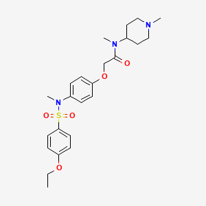 2-[4-[(4-ethoxyphenyl)sulfonyl-methylamino]phenoxy]-N-methyl-N-(1-methylpiperidin-4-yl)acetamide