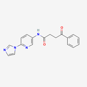 molecular formula C18H16N4O2 B2880390 N-(6-(1H-imidazol-1-yl)pyridin-3-yl)-4-oxo-4-phenylbutanamide CAS No. 1111594-62-7