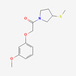 molecular formula C14H19NO3S B2880393 2-(3-Methoxyphenoxy)-1-(3-(methylthio)pyrrolidin-1-yl)ethanone CAS No. 1796959-78-8