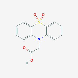 molecular formula C14H11NO4S B2880394 (5,5-dioxido-10H-phenothiazin-10-yl)acetic acid CAS No. 92163-98-9