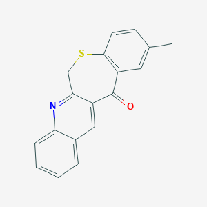 molecular formula C18H13NOS B288040 2-methyl-6H-[1]benzothiepino[3,4-b]quinolin-13-one 