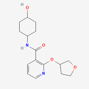 molecular formula C16H22N2O4 B2880406 N-(4-hydroxycyclohexyl)-2-((tetrahydrofuran-3-yl)oxy)nicotinamide CAS No. 2034272-35-8