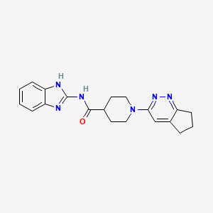 N-(1H-1,3-benzodiazol-2-yl)-1-{5H,6H,7H-cyclopenta[c]pyridazin-3-yl}piperidine-4-carboxamide