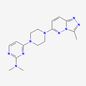 molecular formula C16H21N9 B2880419 N,N-dimethyl-4-(4-{3-methyl-[1,2,4]triazolo[4,3-b]pyridazin-6-yl}piperazin-1-yl)pyrimidin-2-amine CAS No. 2415453-37-9