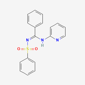 (Z)-N'-(BENZENESULFONYL)-N-(PYRIDIN-2-YL)BENZENECARBOXIMIDAMIDE