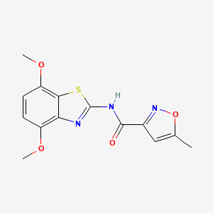 molecular formula C14H13N3O4S B2880425 N-(4,7-dimethoxybenzo[d]thiazol-2-yl)-5-methylisoxazole-3-carboxamide CAS No. 941909-55-3