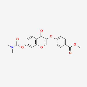 molecular formula C20H17NO7 B2880433 Methyl 4-[7-(dimethylcarbamoyloxy)-4-oxochromen-3-yl]oxybenzoate CAS No. 637751-14-5