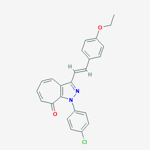 molecular formula C24H19ClN2O2 B288044 1-(4-chlorophenyl)-3-[2-(4-ethoxyphenyl)vinyl]cyclohepta[c]pyrazol-8(1H)-one 