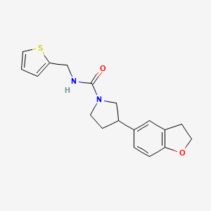 3-(2,3-dihydro-1-benzofuran-5-yl)-N-[(thiophen-2-yl)methyl]pyrrolidine-1-carboxamide