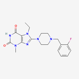 7-ethyl-8-(4-(2-fluorobenzyl)piperazin-1-yl)-3-methyl-1H-purine-2,6(3H,7H)-dione