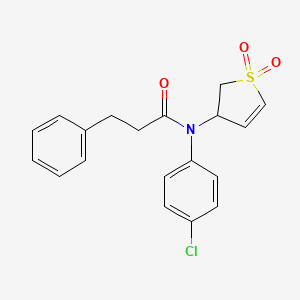 N-(4-chlorophenyl)-N-(1,1-dioxido-2,3-dihydrothiophen-3-yl)-3-phenylpropanamide