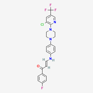 3-(4-(4-(3-Chloro-5-(trifluoromethyl)-2-pyridinyl)piperazino)anilino)-1-(4-fluorophenyl)-2-propen-1-one
