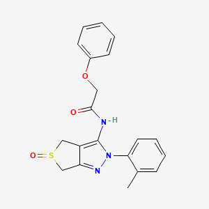 N-[2-(2-methylphenyl)-5-oxo-4,6-dihydrothieno[3,4-c]pyrazol-3-yl]-2-phenoxyacetamide