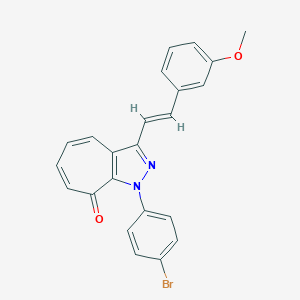 molecular formula C23H17BrN2O2 B288046 1-(4-bromophenyl)-3-[2-(3-methoxyphenyl)vinyl]cyclohepta[c]pyrazol-8(1H)-one 