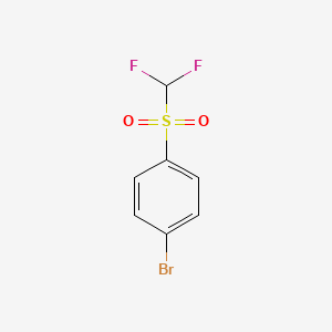 molecular formula C7H5BrF2O2S B2880475 1-Bromo-4-((difluoromethyl)sulfonyl)benzene CAS No. 51679-57-3