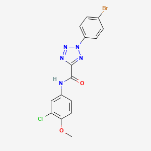 molecular formula C15H11BrClN5O2 B2880483 2-(4-bromophenyl)-N-(3-chloro-4-methoxyphenyl)-2H-tetrazole-5-carboxamide CAS No. 1396792-50-9