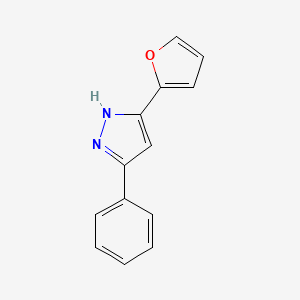 molecular formula C13H10N2O B2880484 5-(furan-2-yl)-3-phenyl-1H-pyrazole CAS No. 2976-06-9