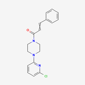 molecular formula C18H18ClN3O B2880488 1-[4-(6-Chloropyridin-2-yl)piperazin-1-yl]-3-phenylprop-2-en-1-one CAS No. 339107-40-3