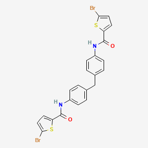 molecular formula C23H16Br2N2O2S2 B2880490 N,N'-(亚甲基双(4,1-苯亚基))双(5-溴噻吩-2-甲酰胺) CAS No. 391224-10-5
